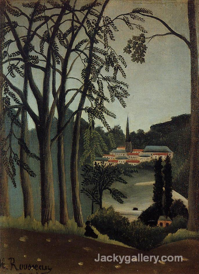 View of Saint Cloud by Henri Rousseau paintings reproduction